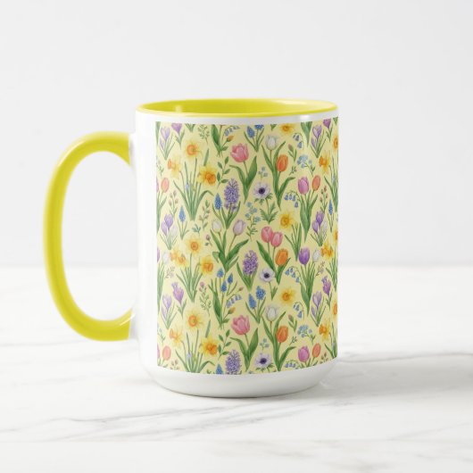 Spring Bloom Burst Pattern Tasse (Links)