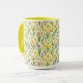 Spring Bloom Burst Pattern Tasse (Vorderseite Links)