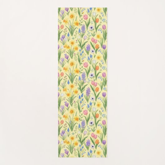Spring Bloom Burst Pattern Yogamatte (Vorderseite)