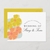 Spring Bloom Cosmos Hand Drawn Wedding Postkarte (Vorne/Hinten)