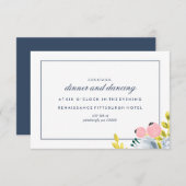 SPRING BLOOM FLORAL Empfang Karte (Vorne/Hinten)