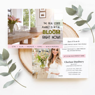 Spring Bloom Real Anwesen Agent Marketing Postkart Feiertagskarte