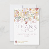 Spring Bloom Wildblume Lila Girl Baby Dusche Dankeskarte (Vorderseite)