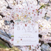 Spring Bloom Wildblume Lila Girl Baby Dusche Einladung