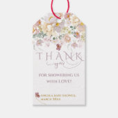 Spring Bloom Wildblume Lila Girl Baby Dusche Geschenkanhänger (Vorderseite)