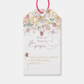 Spring Bloom Wildblume Lila Girl Baby Dusche Geschenkanhänger (Vorderseite)