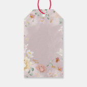 Spring Bloom Wildblume Lila Girl Baby Dusche Geschenkanhänger (Rückseite)