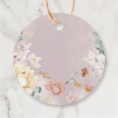 Spring Bloom Wildblume Lila Girl Baby Dusche Geschenkanhänger (Rückseite)