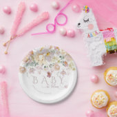 Spring Bloom Wildblume Lila Girl Baby Dusche Pappteller (Party)