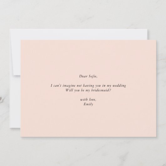 Spring Blooms Geometric werden Sie meine Bridesmai Einladung (Rückseite)