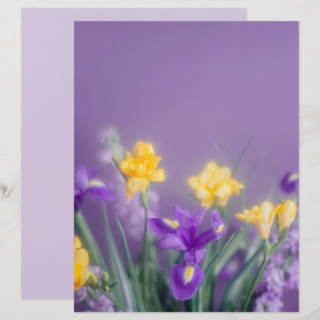 Spring blooms scrapbook paper (Vorne/Hinten)