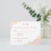 Spring Blooms Wedding RSVP Card Karte (Stehend Vorderseite)