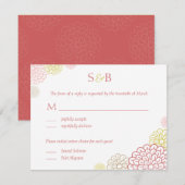 Spring Blooms Wedding RSVP Card Karte (Vorne/Hinten)