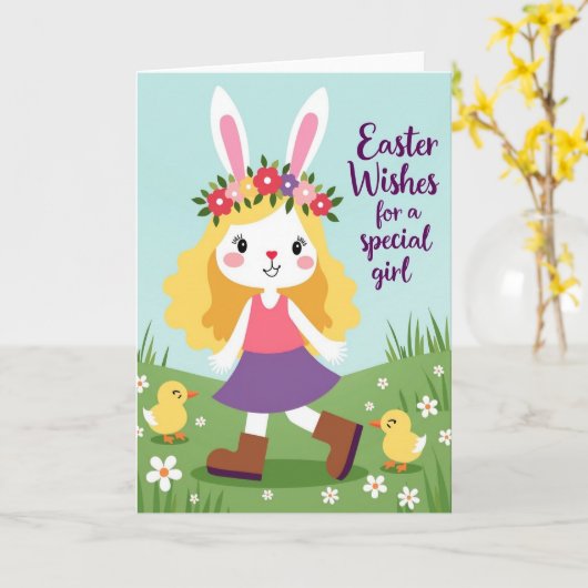 Spring Blossom Character Card Karte (Gelbe Blume)