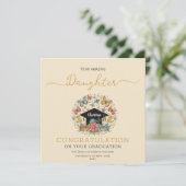 Spring Blossom Daughter Glückwunschs Abschluss Car Karte (Stehend Vorderseite)