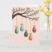Spring Blossom Hanging Ornaments Card Karte (Gelbe Blume)