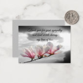 Spring Blossom Magnolia Danke-Karte Mitteilungskarte (Vorderseite/Rückseite Beispiel)