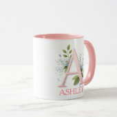 Spring Blossom Personalisierter Buchstabe A - Indi Tasse (VorderseiteRechts)