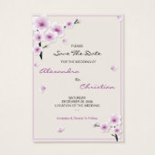 Spring Blossom Save the Date Hochzeit MiniCard (Rückseite)