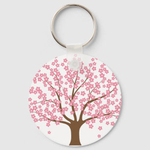 Spring Blossom Tree Button Schlüsselanhänger