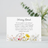 Spring Blossom Wedding Enclosure Cards Begleitkarte (Stehend Vorderseite)