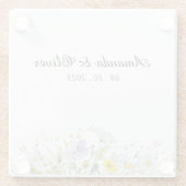 Spring Blossom Wedding Glass Coasters Glasuntersetzer (Rückseite)