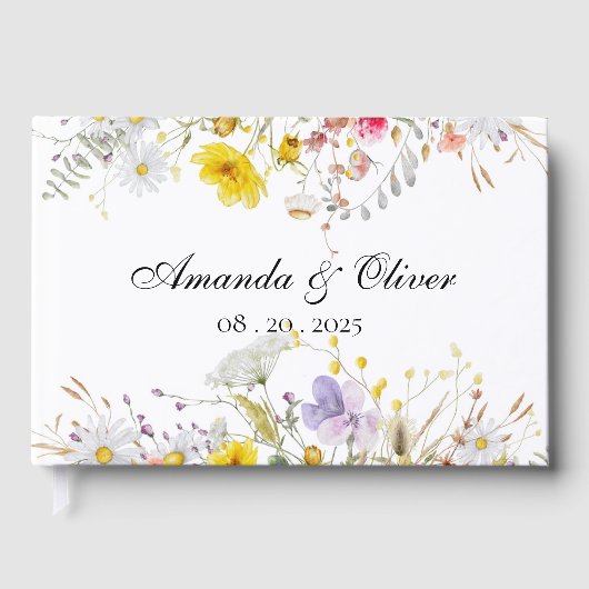 Spring Blossom Wedding Guest Book Gästebuch (Vorderseite)