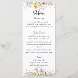 Spring Blossom Wedding Menu Menükarte
