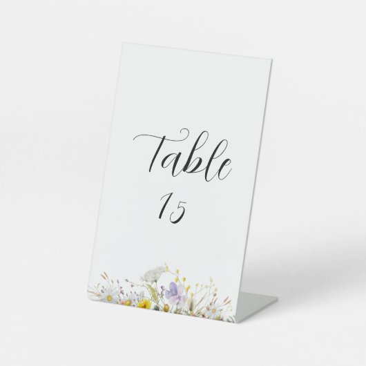 Spring Blossom Wedding Table Numbers Sockelschild (Vorderseite)
