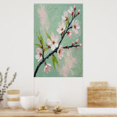 Spring Blossoms Oil Painting on Canvas Large Flora Poster (Küche)