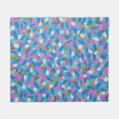 Spring Blue Abstrakt Fleecedecke (Vorderseite (Horizontal))