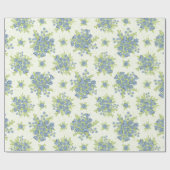 Spring Blue Bllower Geschenkpapier (Flach)