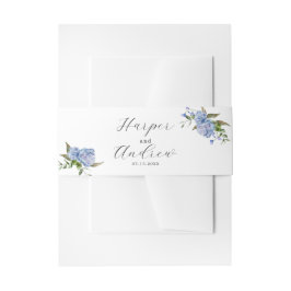 Spring Blue Floral Wedding Einladungsbanderole