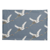 Spring Blue Flying Cranes Kissenbezug (Rückseite)