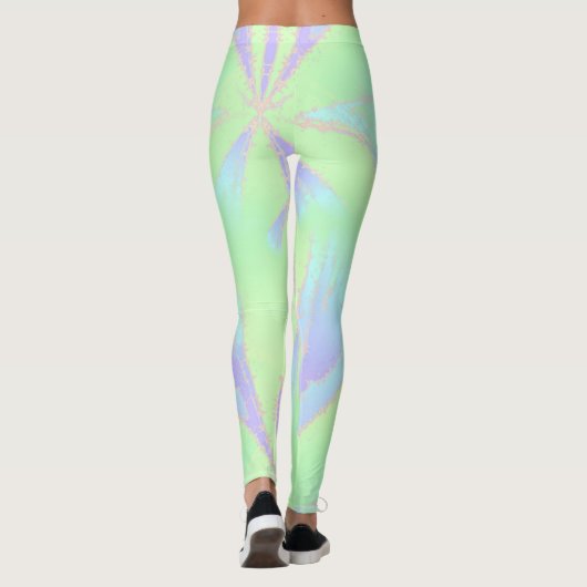 Spring Blue Green Violet Leggings (Rückseite)