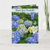 Spring Blue Hydrangea Christlich Friend Vielen Dan Karte (Vorderseite)
