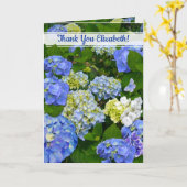 Spring Blue Hydrangea Christlich Friend Vielen Dan Karte (Gelbe Blume)