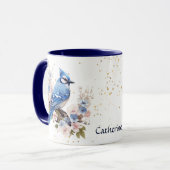 Spring Blue Jay Nature Tasse (Vorderseite Links)