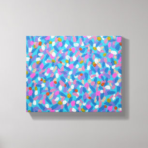 Spring Blue Pastors Abstrakte Kunst drucken Leinwanddruck