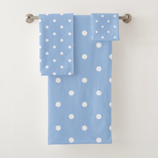 Spring Blue Polka Dot Badhandtuch Set (Insitu)