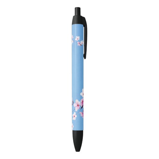 Spring Blue Sky Cherry Blossom Blume Warecolor Kugelschreiber (Unterseite (Vertikal))