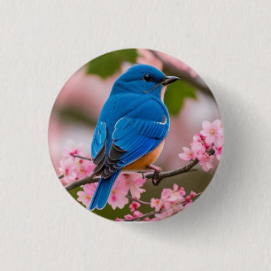 Spring Bluebird Button