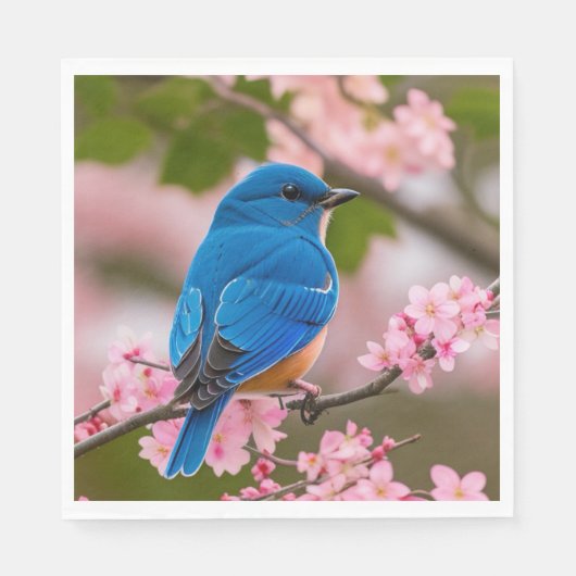 Spring Bluebird Serviette (Vorderseite)