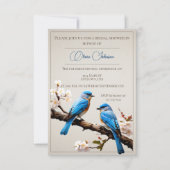 Spring Bluebirds Brautparty Einladung (Vorderseite)