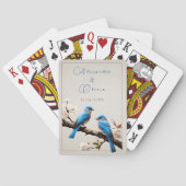 Spring Bluebirds Gastgeschenk Hochzeit Spielkarten (Rückseite)