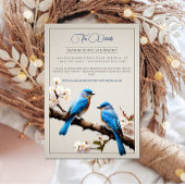 Spring Bluebirds Hochzeit Begleitkarte