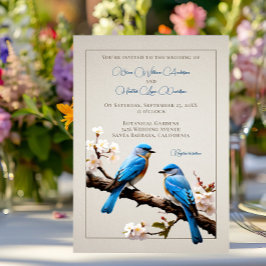 Spring Bluebirds Hochzeit Einladung
