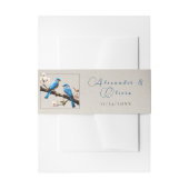 Spring Bluebirds Hochzeit Einladungsbanderole (Vorderseite Beispiel)