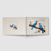 Spring Bluebirds Hochzeit Gästebuch (Voll)