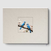 Spring Bluebirds Hochzeit Gästebuch (Rückseite)